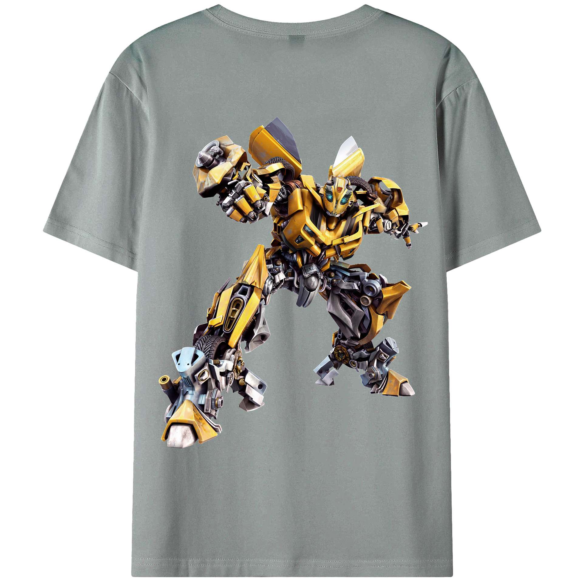 （画像用） Transformers トランスフォーマー 綿100％ メンズ半袖Tシャツ（バックプリント） 通気性